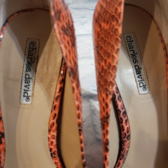 Charles David Coral Snake Print Kitten Heels 9.5 - Picture 6 of 8